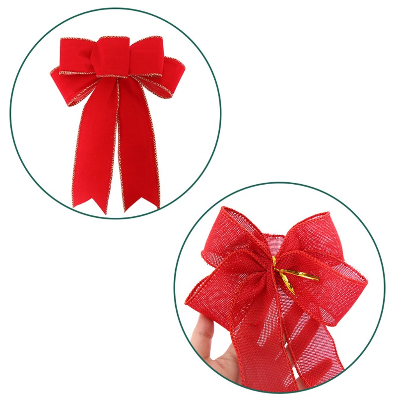 Cc Giáng Sinh Sọc Caro / Bông Tuyết / Hươu / Tuần Lộc / Hoa Tuyết Phối Ruy Băng Dài Được Thắt Sẵn Thủ Công diy bo