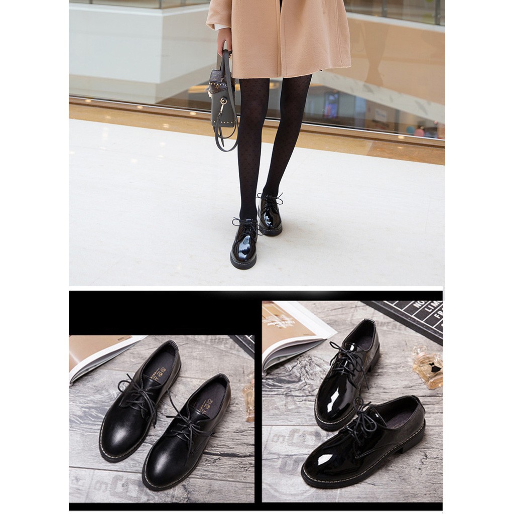 Giày Oxford Nữ Da Đế Cao 4cm Cá Tính Phong Cách Hàn Quốc ST57 - Mery Shoes