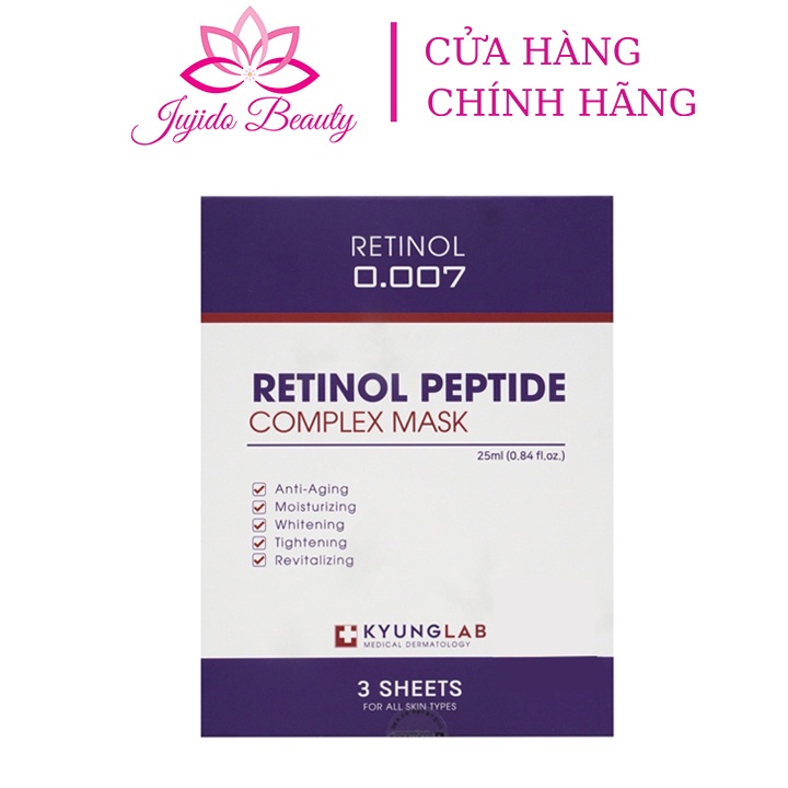 Mặt Nạ Retinol Mask Kyung Lab Hàn Quốc Chính Hãng Phục Hồi Da Dưỡng Ẩm Chống Lão Hóa Hộp 3 Miếng