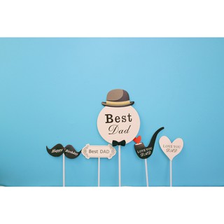 Set que cắm giấy Best Dad + tim đỏ