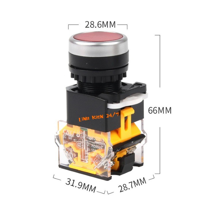 Công Tắc Nút Nhấn Giữ LA38/203209B