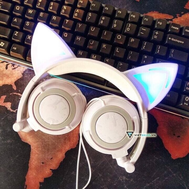 Tai nghe headphone mèo