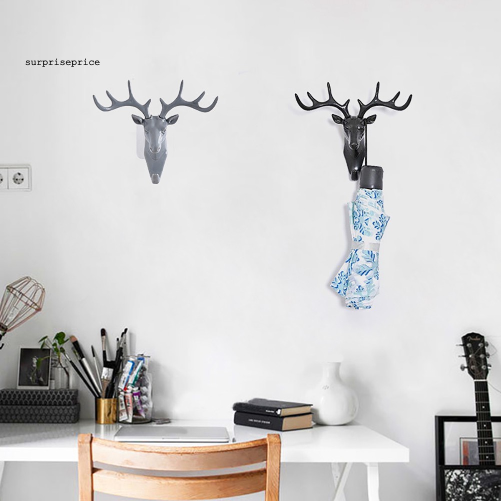 Móc treo đồ gắn tường hình đầu hươu thời trang