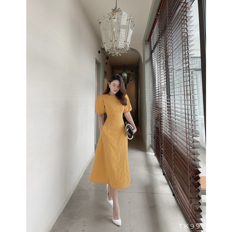 BBSTORES Đầm Xoè Tay Phồng Kiểu Dáng Nhẹ Nhàng Cho Các Nàng Đi Làm Đi Tiệc - TK99