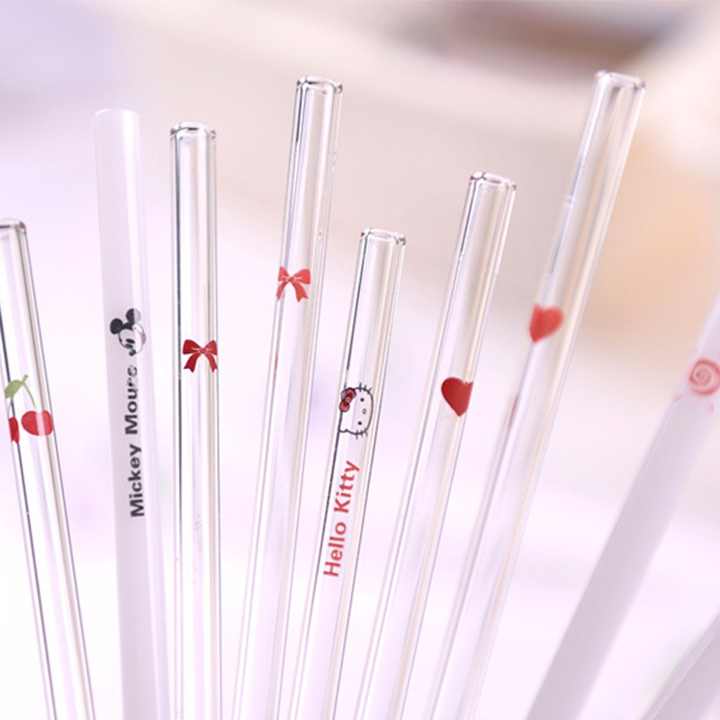 Ống hút cong kiểu hoạt hình dễ thương cho bé