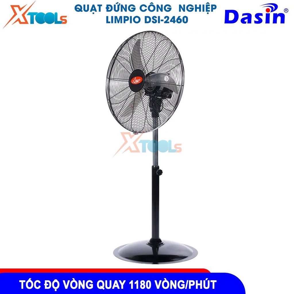 Quạt đứng công nghiệp Dasin DSI-2460 lưu lượng gió 131 m3/phút tốc độ vòng quay 1180 vòng/phút [CHÍNH HÃNG][XTOOLS]