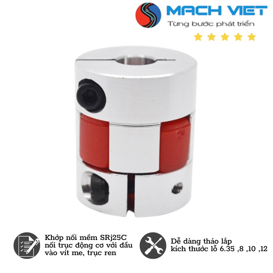 Khớp nối mềm SRJ25C - D25L30 - Khách Tự Chọn 2 Đầu Khớp Nối
