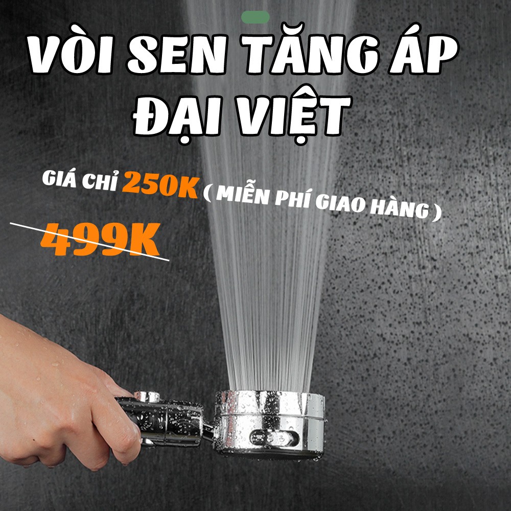 [ VÒI SEN TĂNG ÁP ĐẠI VIỆT ] - Phiên bản vòi sen đa năng nhiều chế độ xịt - Chính hãng công ty Đại Việt