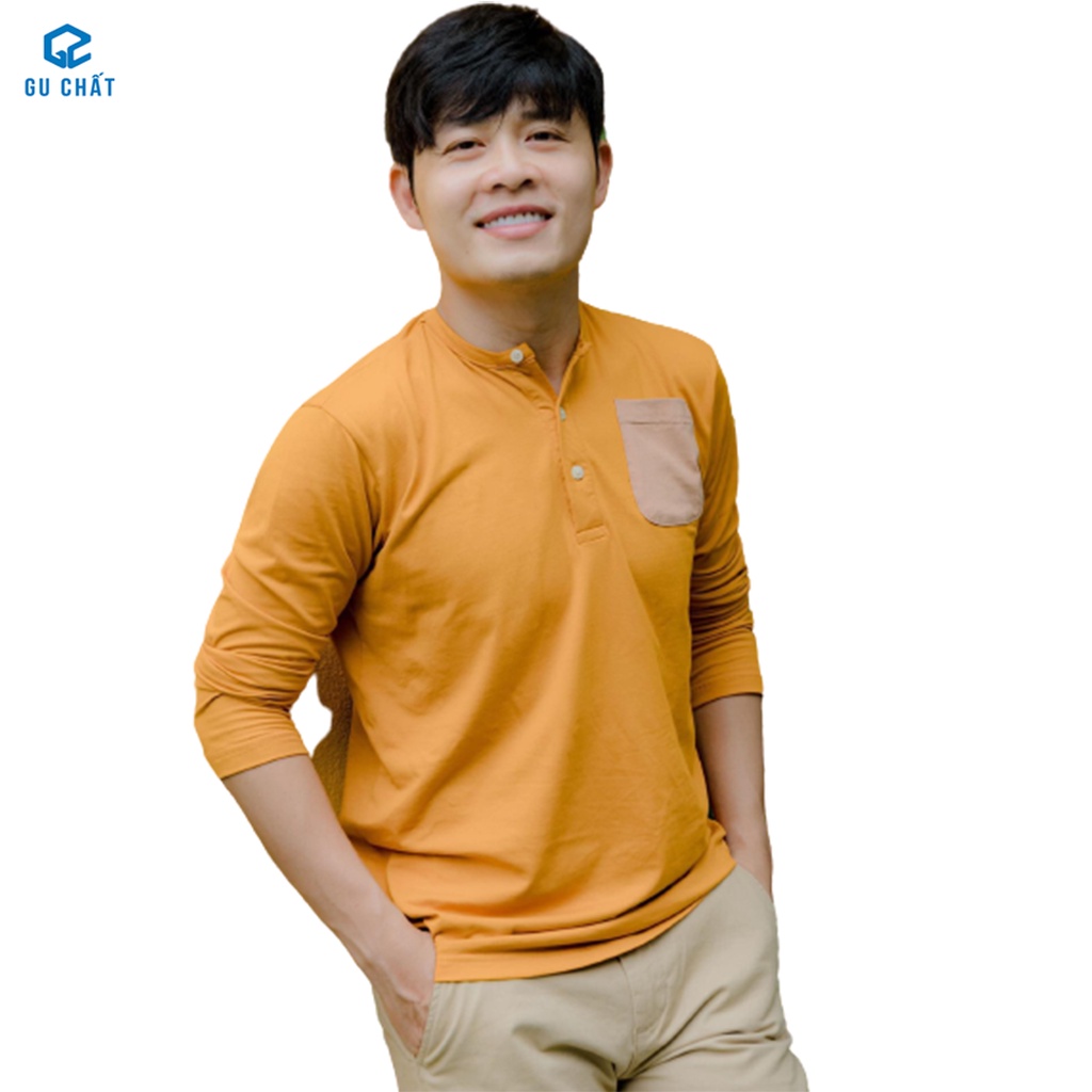 Áo Thun Nam Cổ Tròn Dài Tay GU CHẤT, Chất Cotton Cao Cấp, Không Phai Màu, Co Giãn Tốt, GUTD01