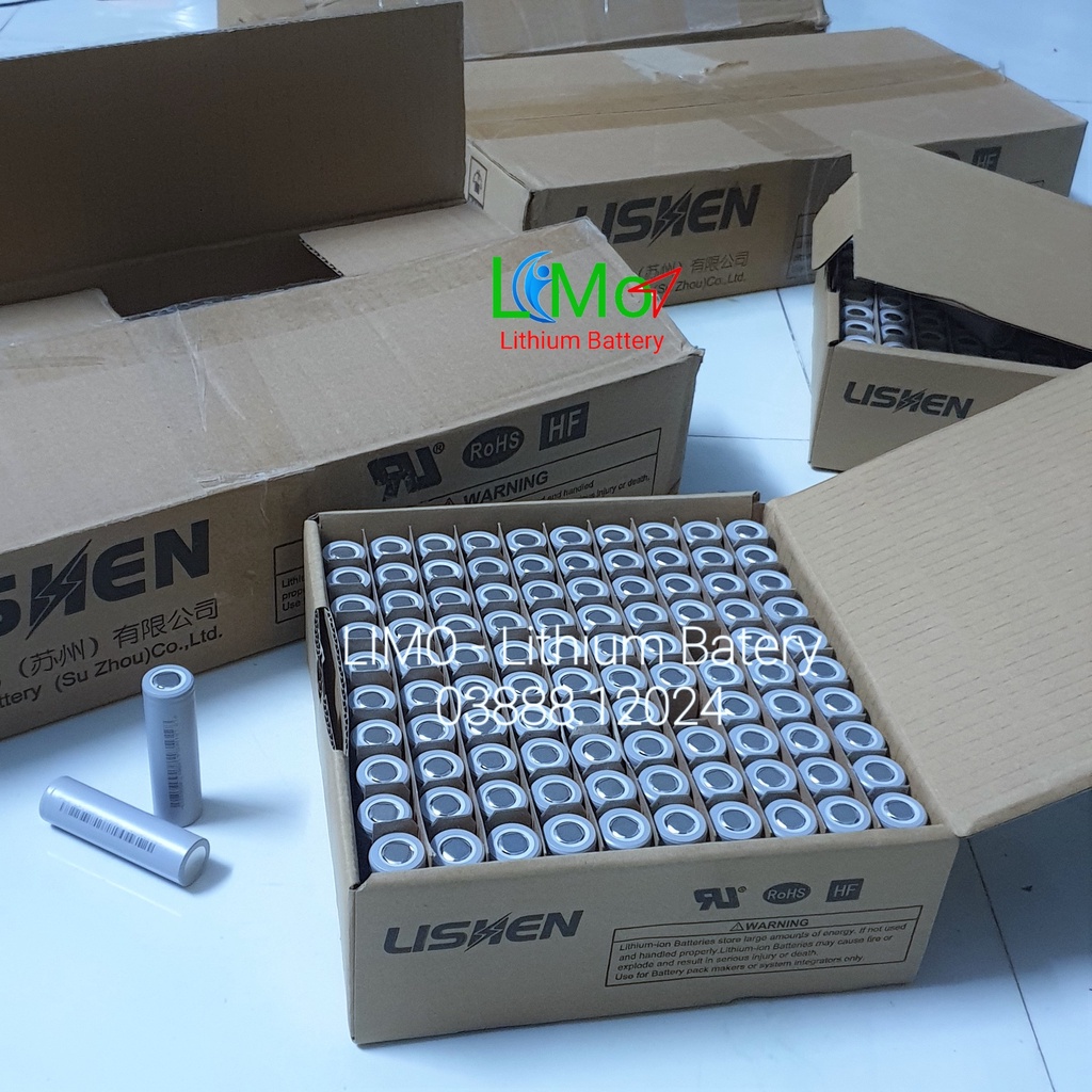 Combo 2-5 Cell pin Chính hãng Lishen xám, pin sạc 18650, MỚI dòng xả cao 20A. Thay pin máy khoan, xe điện, dự phòng-LIMO