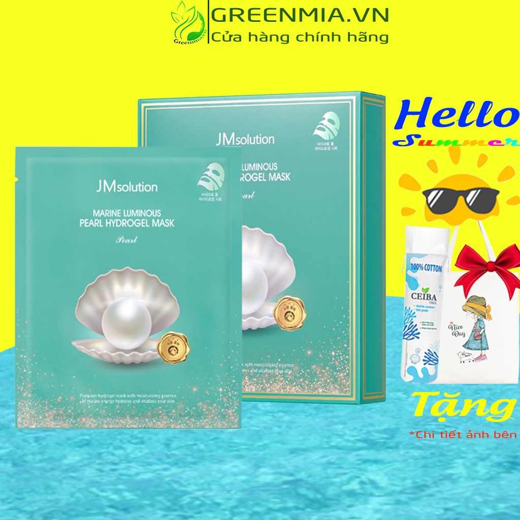 Mặt Nạ JMSOLUTION Jelly Thạch Ngọc Trai [MIẾNG LẺ] Dưỡng Trắng JMSolution Marine Luminous Pearl Hydrogel Mask Pearl 30g