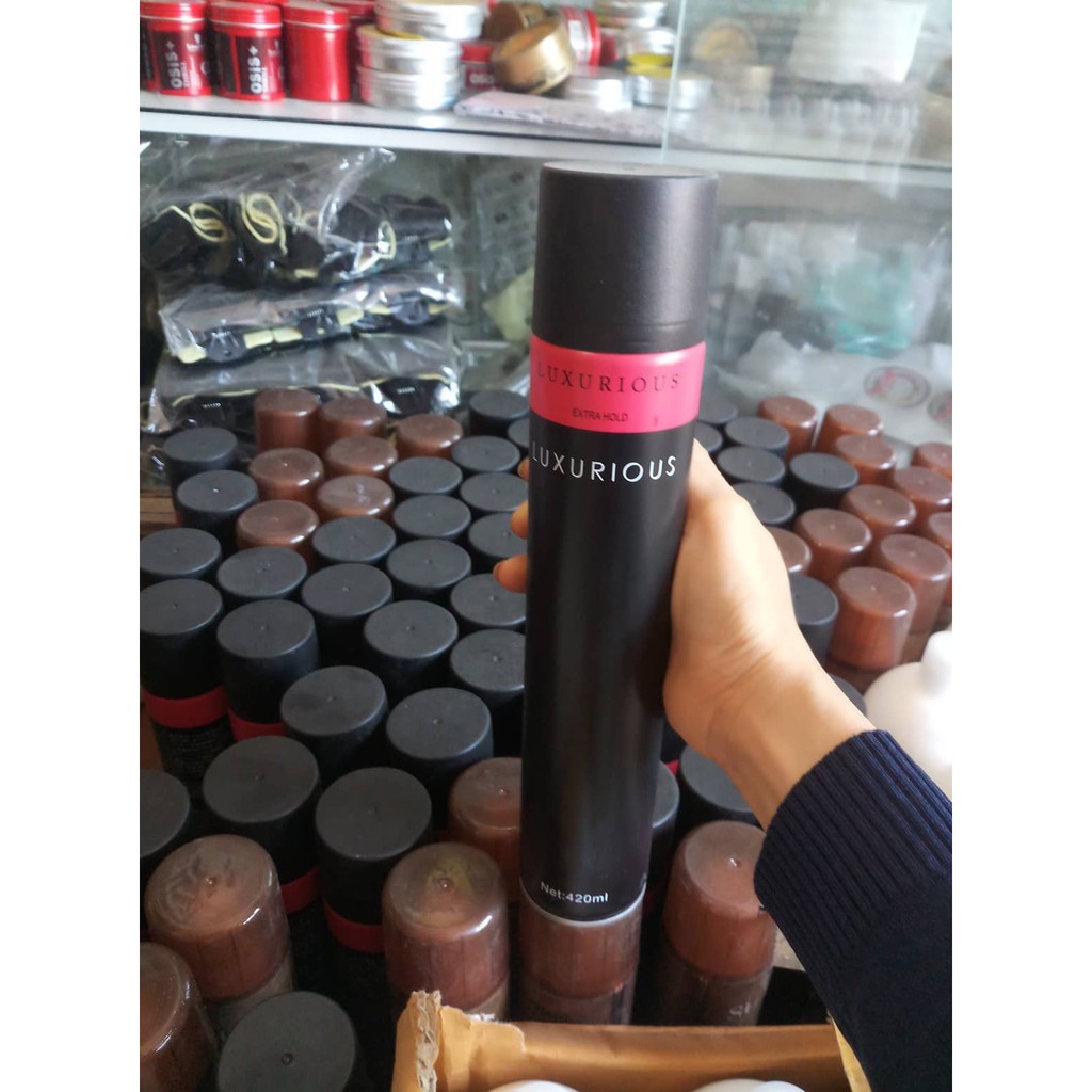 Gôm xịt tóc luxurious NẮP ĐỎ ĐEN CHAI 320ML