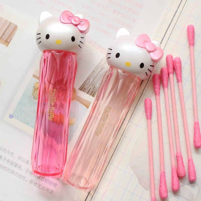 Hộp đựng tăm / bông tăm mini hình Hello Kitty