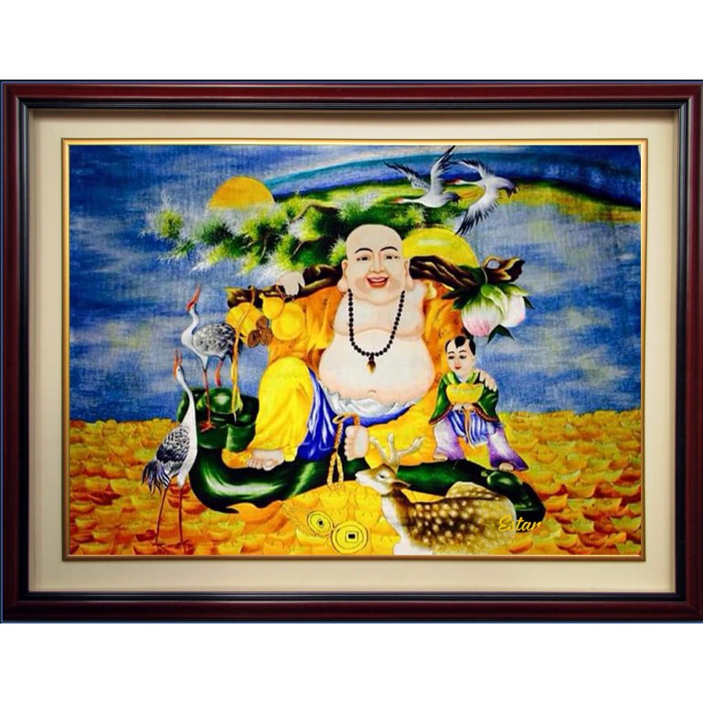 Tranh đính full đá 5D-Trang trí không gian sống , Phật di lặc