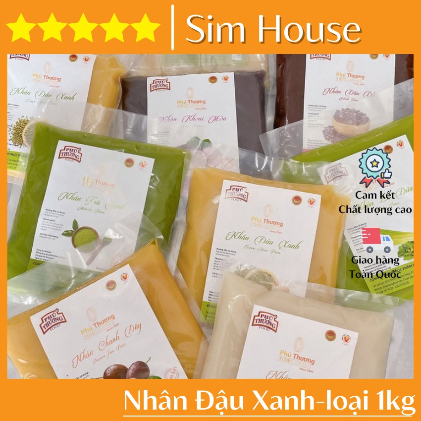 Nhân đậu xanh ngon 💥 HÀNG LOẠI 1 💥 nhân sên Phú THương dùng làm nhân bánh trung thu, bánh ngọt các loại - 1kg
