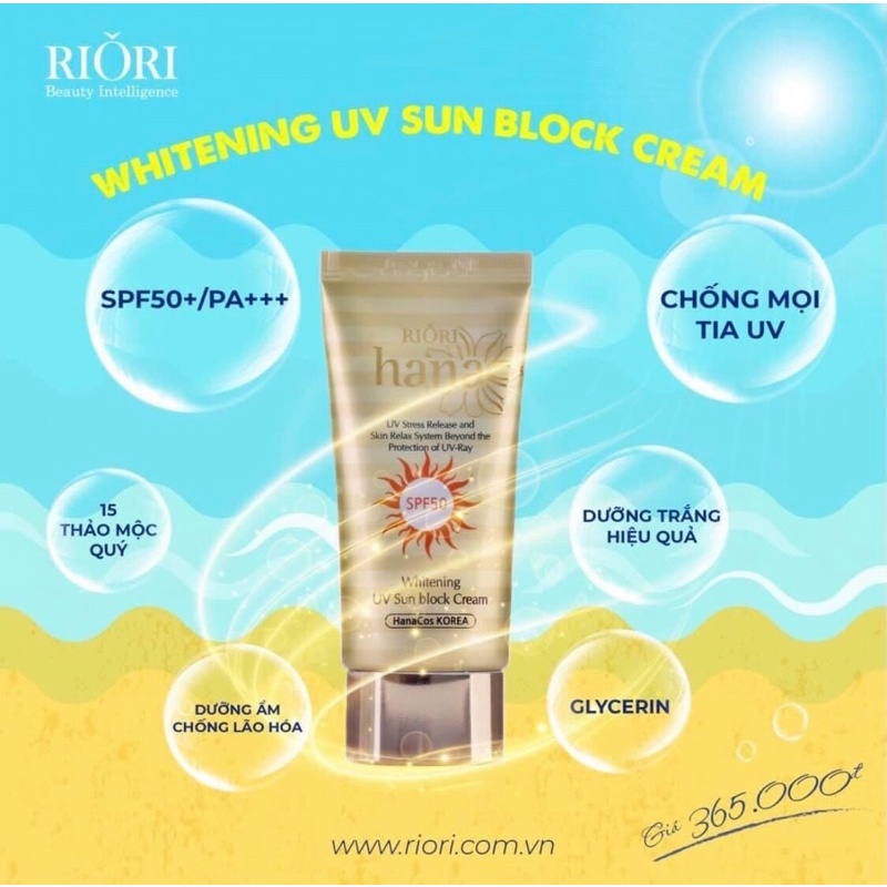 Kem Chống Nắng RIORI HANA (SPF50&amp;50+) PA+++