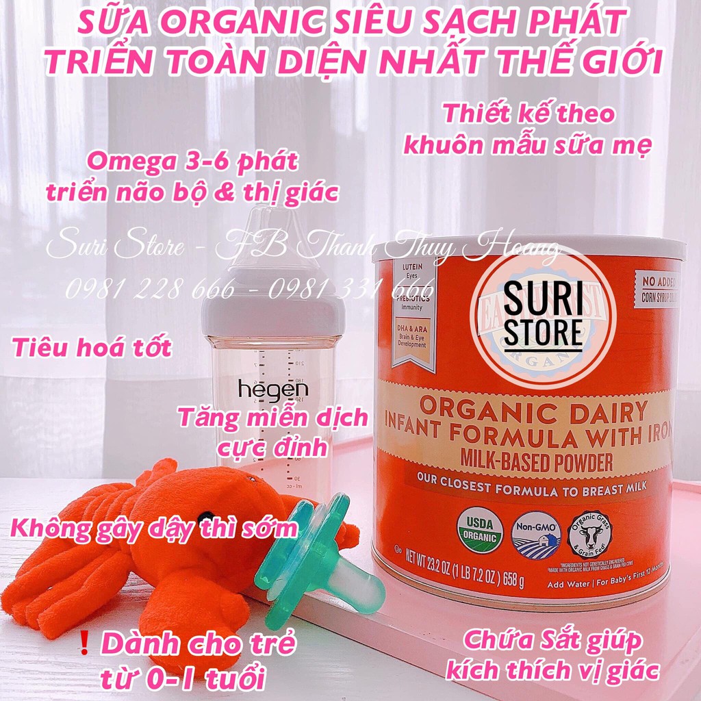 Sữa Earth'S Best Organic Dairy 658g (Hộp)