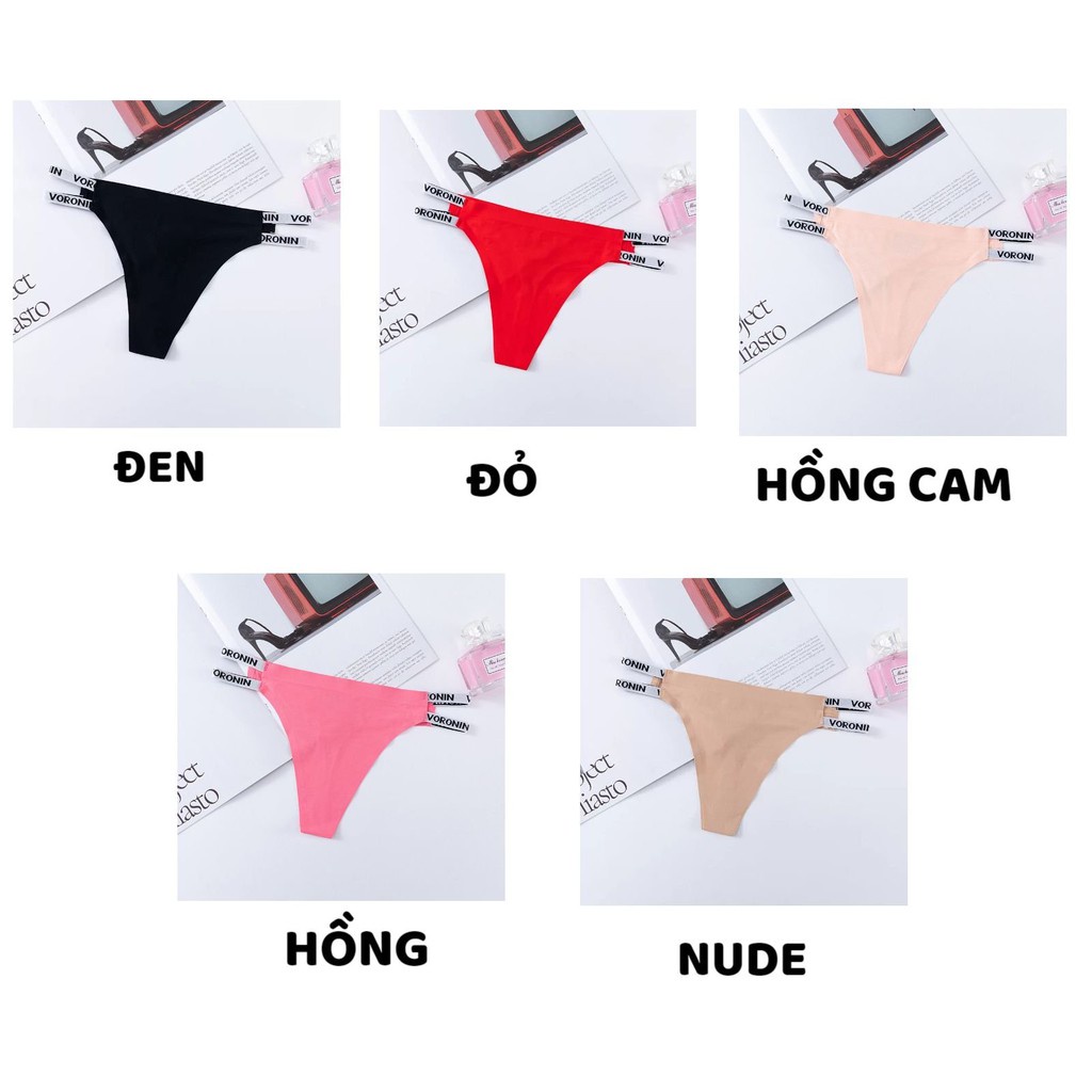Quần Lót Lọt Khe - Quần Lót Nữ đúc su lọt khe thiết kế dây 2 mảnh phối chữ mã 1592