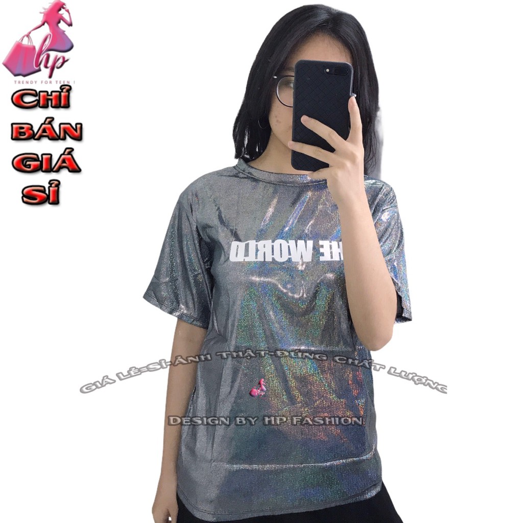[ siêu hot 2022] Áo thun nhũ kim tuyến - kim sa unisex thời trang nhiều màu nhiều kiểu form rộng hot trend 2020