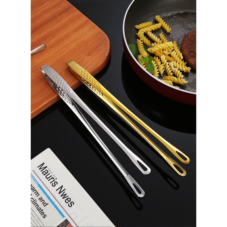 Oukeai Kẹp Gắp Thức Ăn Bằng Thép Không Gỉ 304