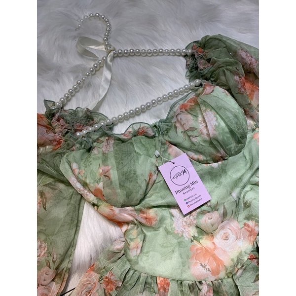 Váy hoa voan dài tay hot hit