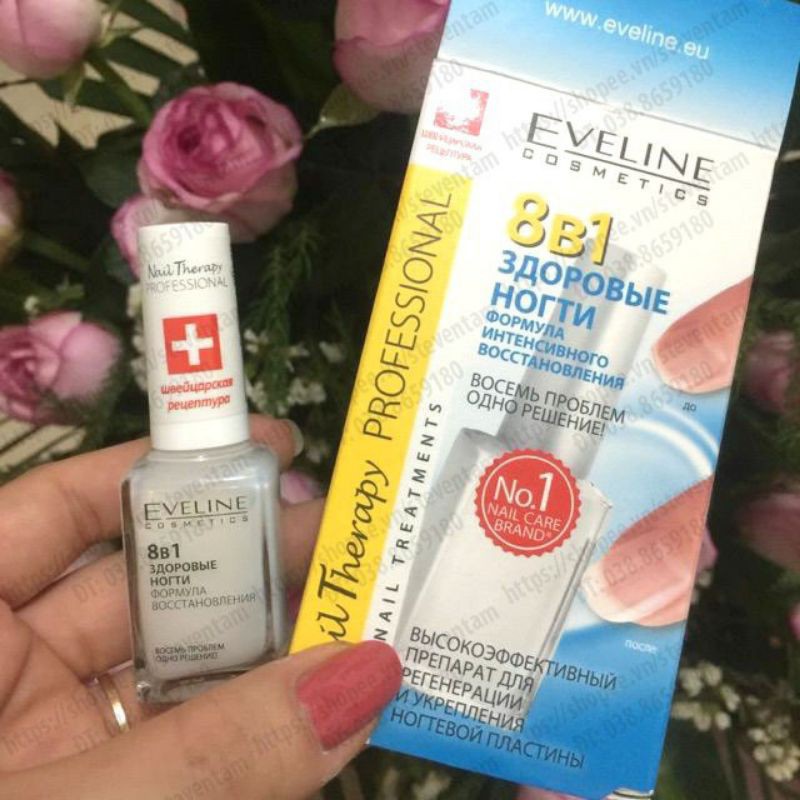 Dưỡng móng 8 in 1 eveline của Nga 12 ml