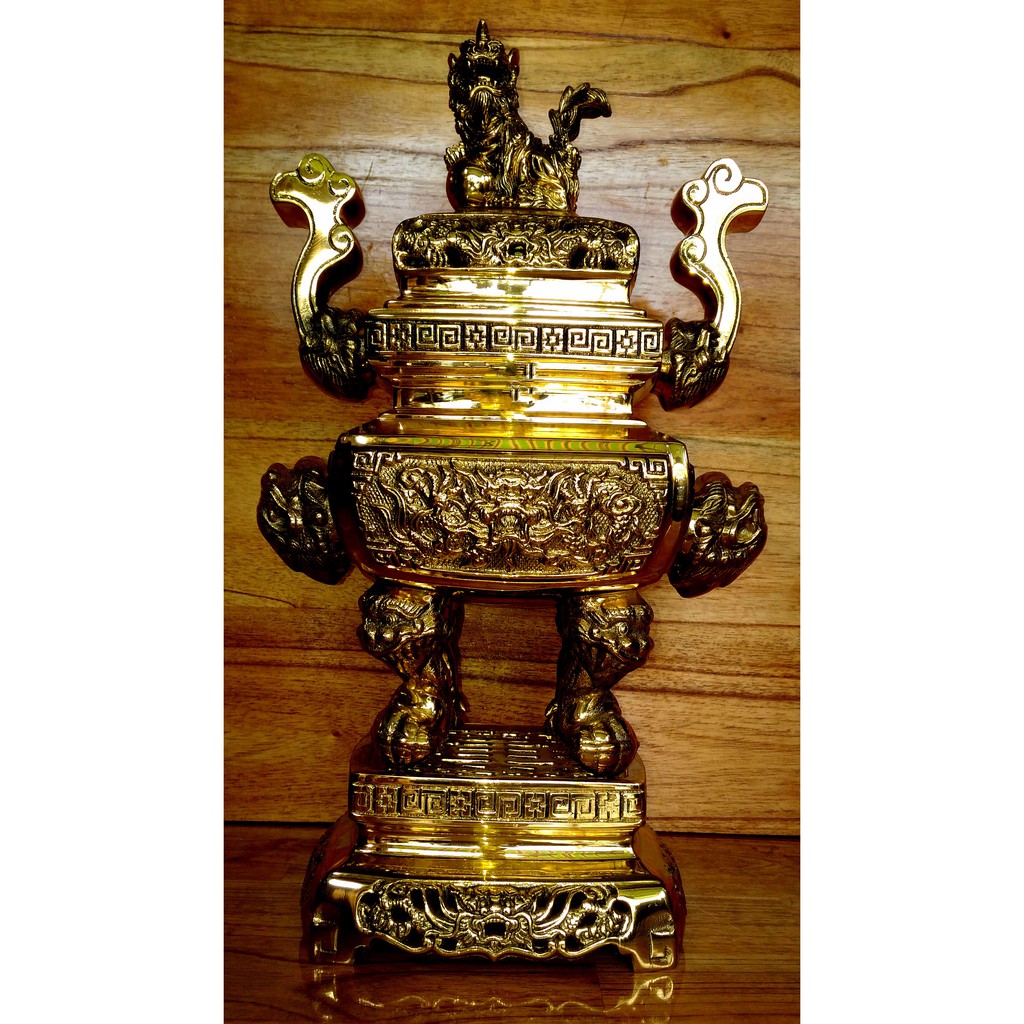 Bộ Lư Đồng Vuông  Vĩnh Tiến LV1