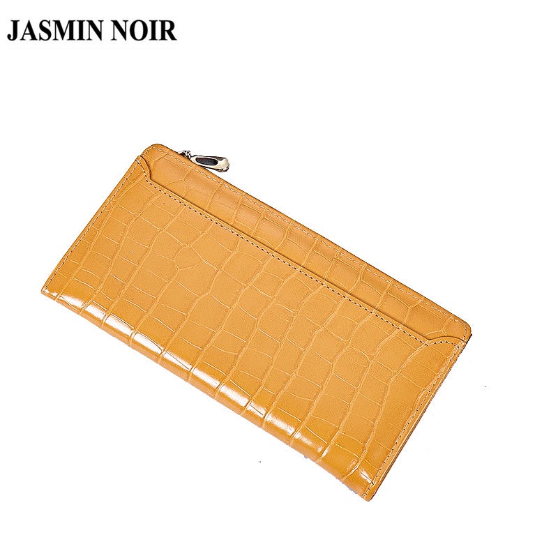 Ví Dài JASMIN NOIR họa tiết da cá sấu đơn giản thời trang cho nữ