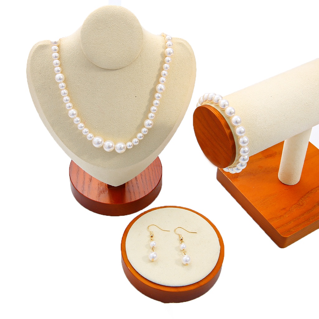 Hạt charm ngọc trai giả hình tròn bằng thủy tinh chất lượng cao dùng làm bông tai vòng tay vòng cổ trang sức thủ công