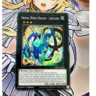 [ĐỖ LẠC SHOP ] THẺ BÀI YUGIOH - MONTER - Virtual World Dragon - Longlong - PHRA-EN098 - Super