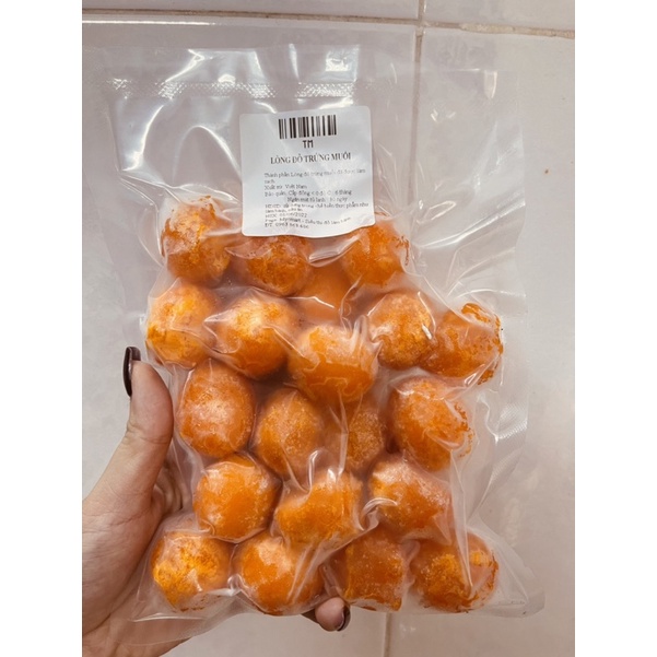 Set 10 lòng đỏ trứng muối size 14g -15g đã làm sạch