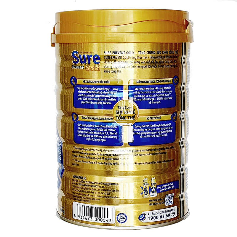 Sữa Sure Prevent gold 900g (Date 2023).......: