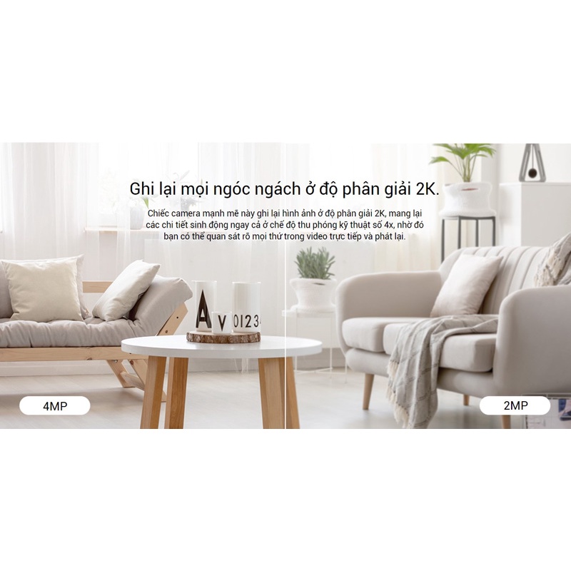 Camera WIFI Không Dây EZVIZ C6N 4MP 2K HD 1440p H265 xoay 360 , đàm 2 chiều - Bản nâng cấp C6N 1080p siêu hot, tặng thẻ