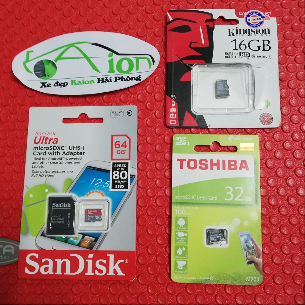 Thẻ nhớ Sandisk (Toshiba) Micro-SD 64GB - dùng cho điện thoại, Camera hành trình, Cam IP | Thẻ nhớ MSD64GB  - chính hãng