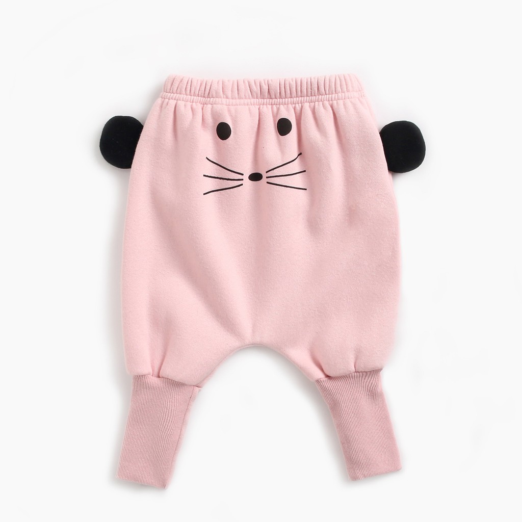 Bộ Quần Áo Sanlutoz In Họa Tiết Hoạt Hình Màu Hồng Thời Trang Mùa Đông Cho Bé