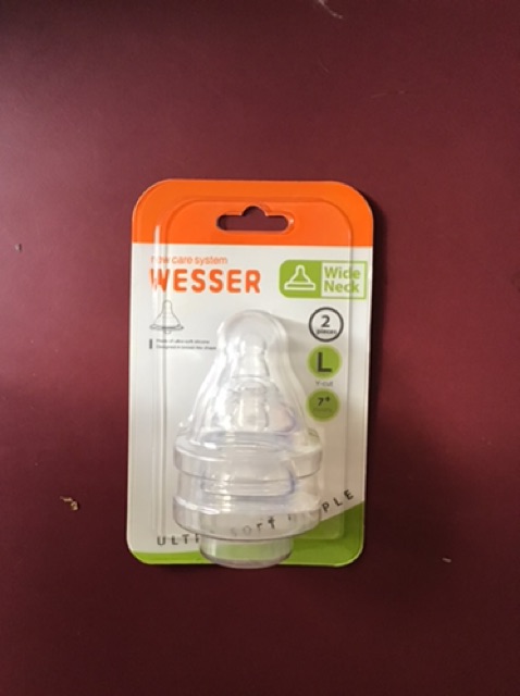 Vỉ 2 núm ty wesser cổ rộng đủ size (s,m,l, +)