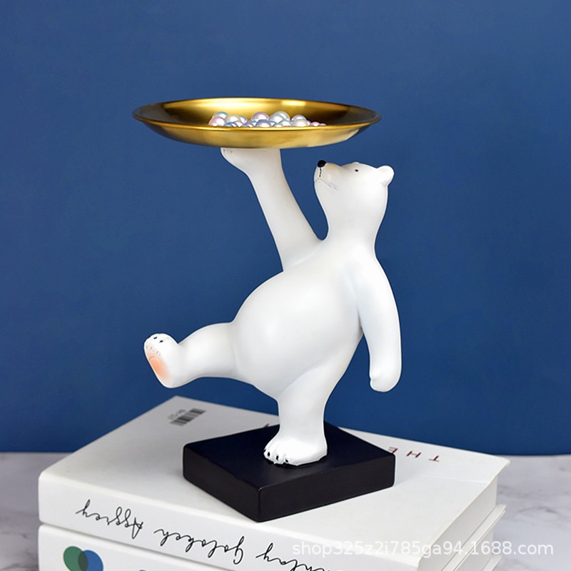 Khay đựng trang sức/phụ kiện hình chú gấu bắc âu dễ thương , Mô hình trang trí để bàn dễ thương SHIN STORE