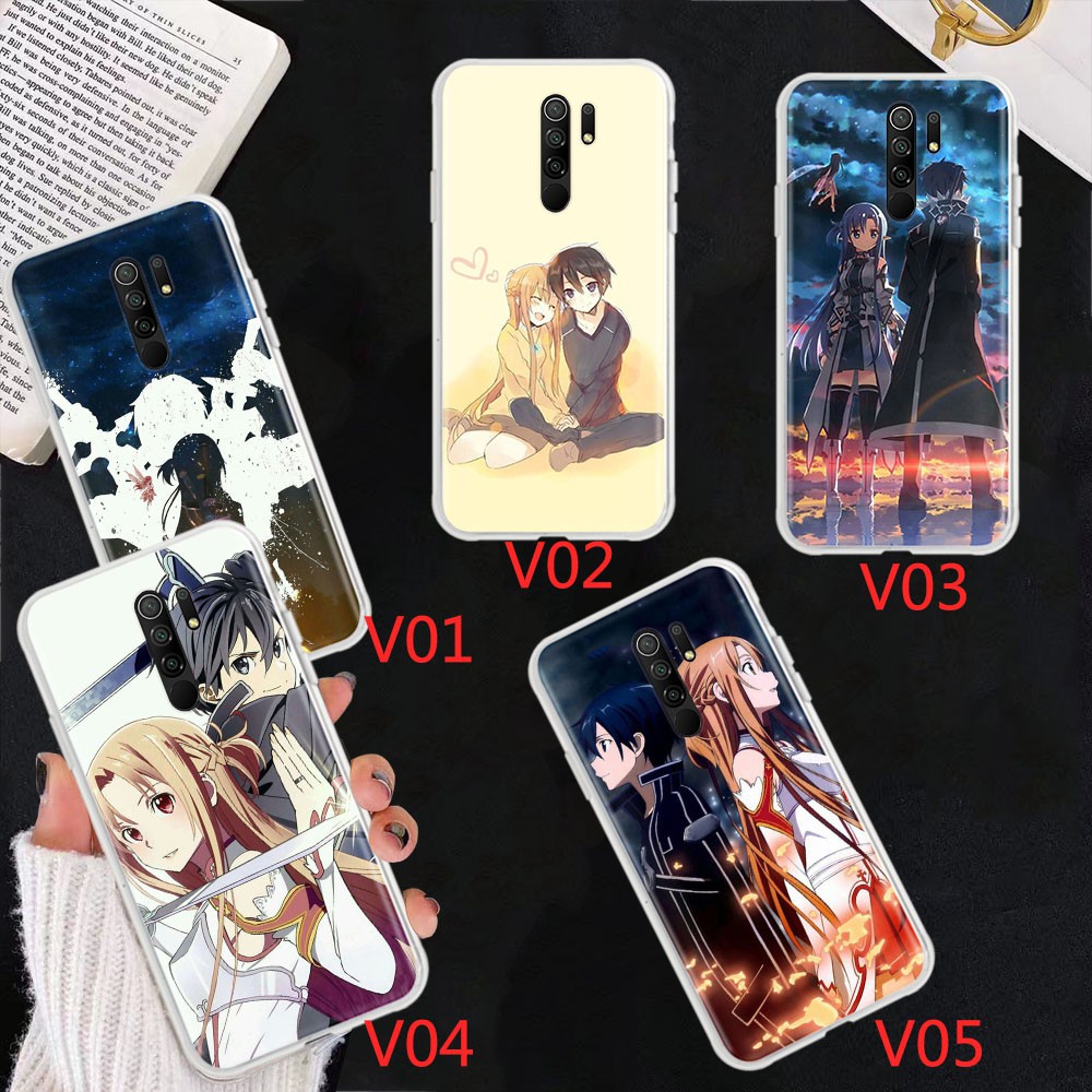 Ốp Lưng Mềm Trong Suốt In Hình Sword Art Online Cho Xiaomi Mi 8 9 Se 9t Pro A2 Lite Poco X3 Nfc Va39