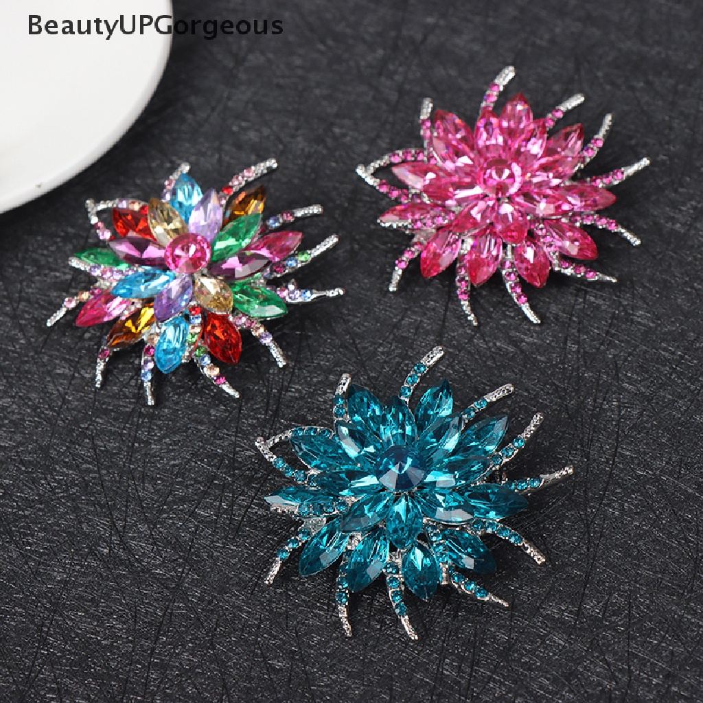 [Beautyup Gorgeous] Ghim Cài Áo Hình Hoa Hướng Dương Đính Pha Lê Giả Sang Trọng Cá Tính Cho Nữ