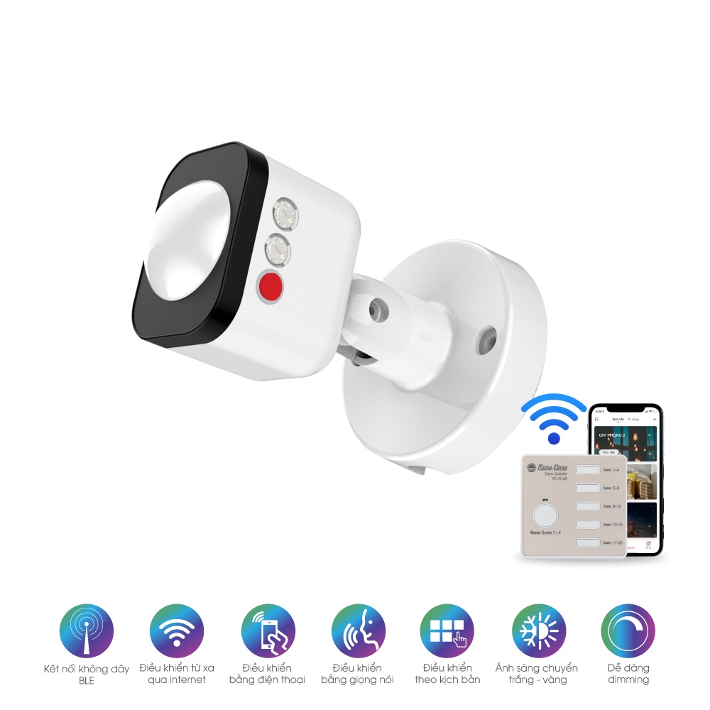 Công tắc cảm biến Rạng Đông cảm biến chuyển động + cảm biến ánh sáng Model: CT01.PIR 300W