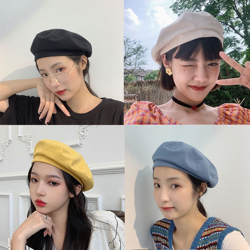 [Thanh lý - Dọn kho] Mũ nồi beret hàn quốc chất kaki nhiều màu