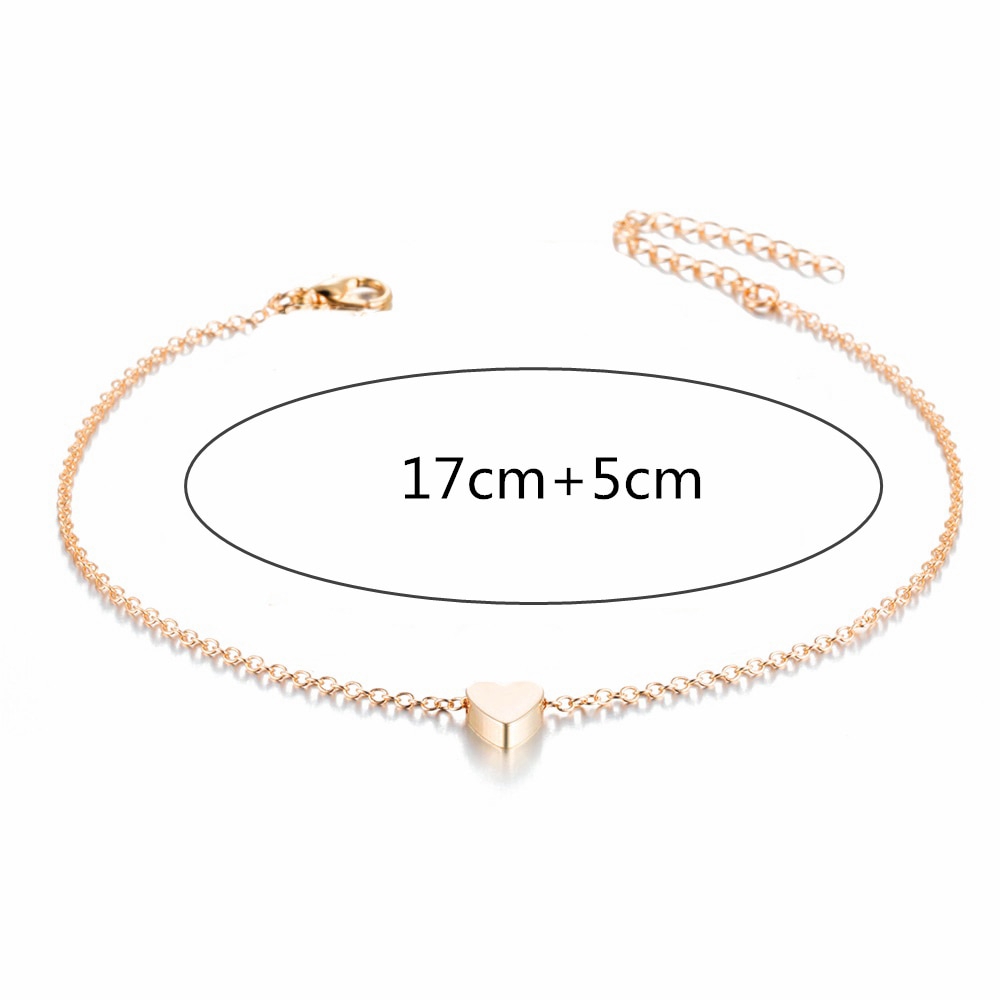 Vòng tay mạ bạc / vàng phối mặt hình trái tim xinh xắn cho nữ