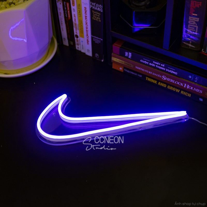 Đèn Led Neon Sign Logo Nike Trang Trí Phòng Ngủ, Cửa Hàng - Tùy Chọn Kích Thước Và Màu Sắc.