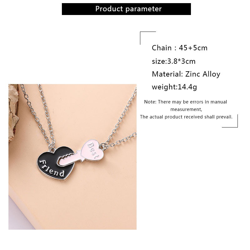 Vòng cổ dây chuyền nữ đôi Mặt Hình Trái Tim/Chìa khóa/Cá heo Thời Trang Dành Cho Cặp Đôi phụ kiện trang sức