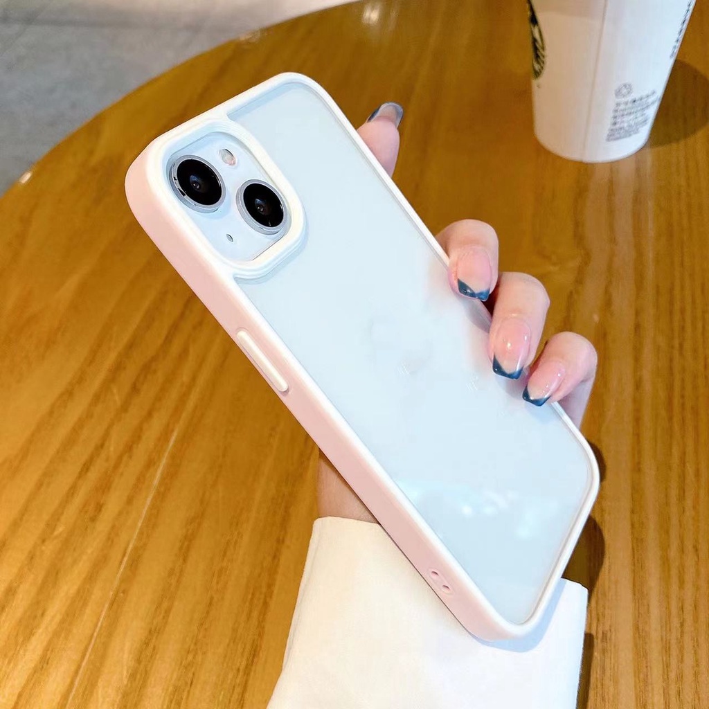 Ốp Điện Thoại Acrylic Trong Suốt Chống Rơi Sang Trọng Cho iPhone 14 13 12 11 Pro Max 14 Plus