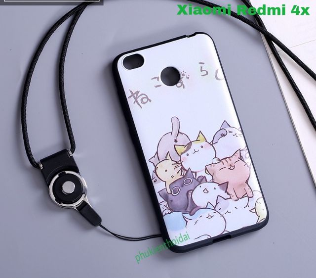 Xiaomi Redmi 4x Ốp lưng dẻo TPU in 3D hình dễ thương cao cấp