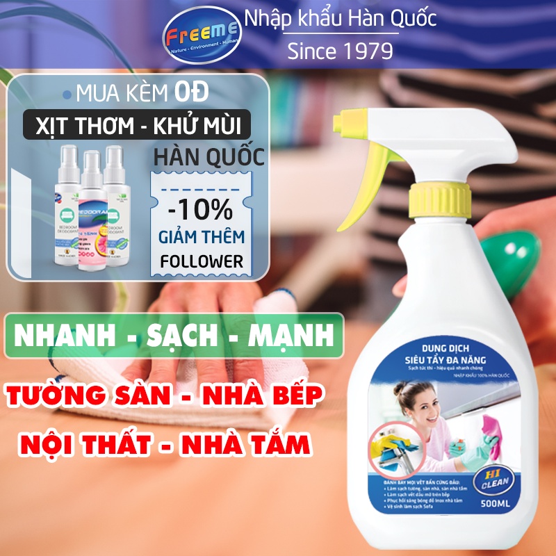 Tẩy rửa đa năng Hàn Quốc làm sạch tất cả những vết bẩn bám trên thiết bị nội thất gia đình, văn phòng 500ml