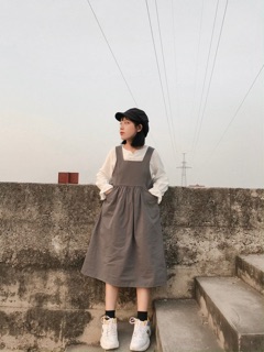 Set váy thô kèm sơmi V03