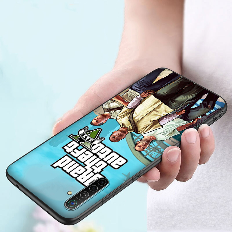 Ốp Điện Thoại Mềm Hình Game Gta 5 Grand Theft N52 Cho Realme C12 C15 C17 7 7i X7 Narzo 20 4g Pro