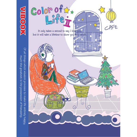 Lốc 5 Cuốn Tập 200 Trang Vibook &quot;Color of Life&quot; in ô ngang - Vĩnh Tiến